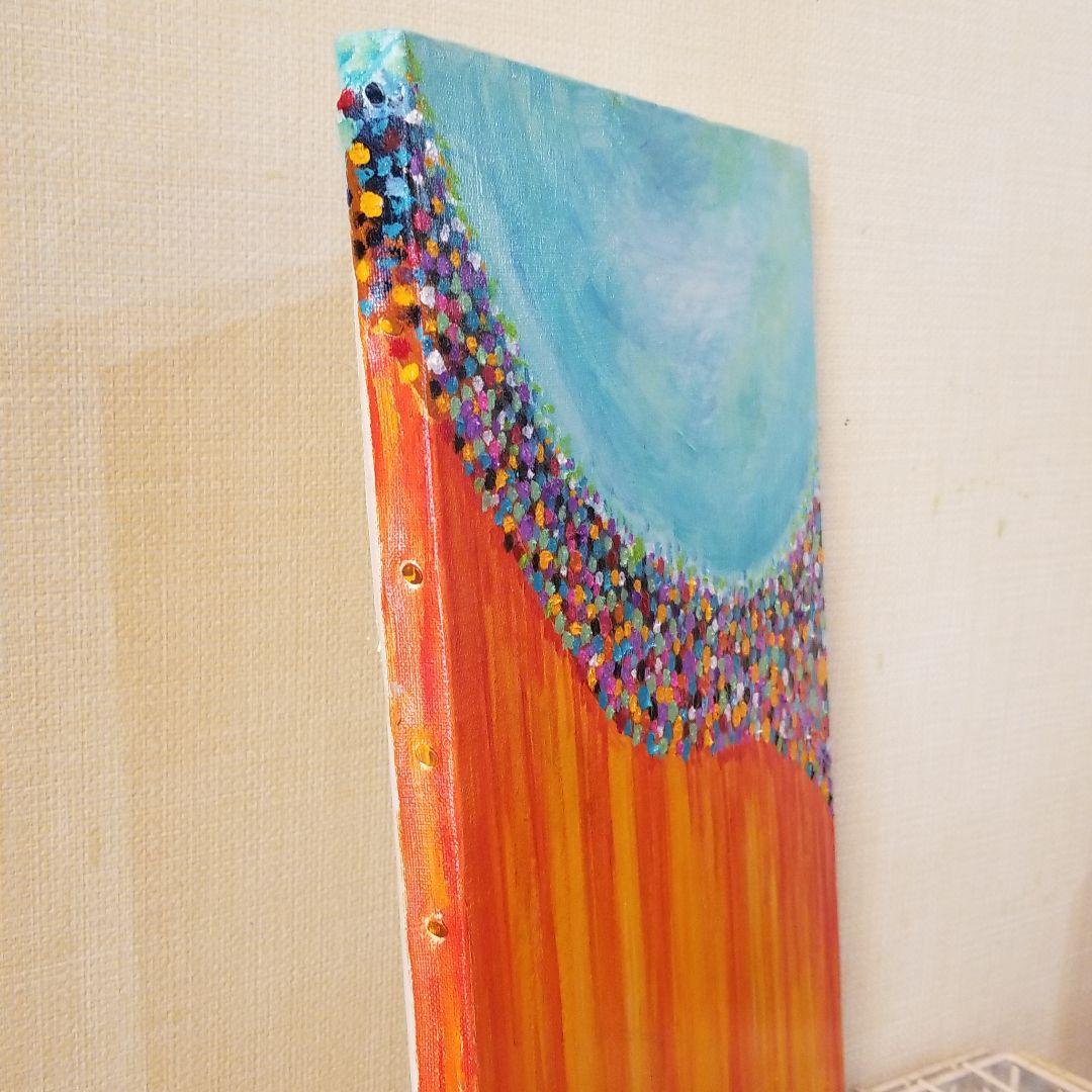 油絵　花びらたち　抽象画