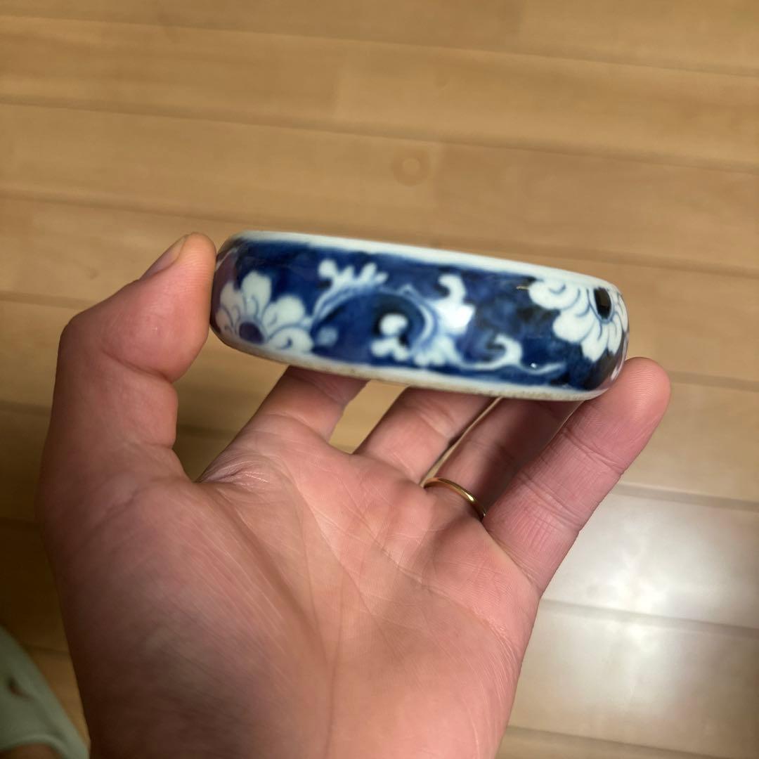 大明弘治年製 青花硯台