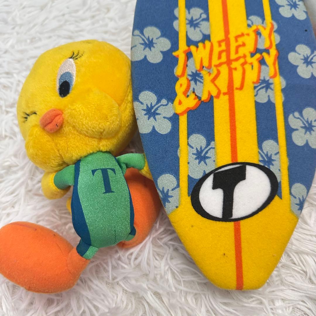 激レア　ハローキティ　トゥイーティー　コラボ　ぬいぐるみ　サーフボード　平成