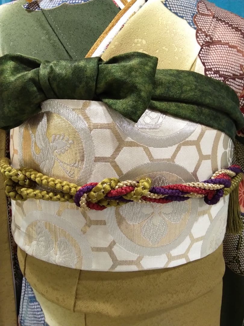 振袖フルセット、正絹振袖レトロ、成人式、重ね衿、帯揚げ帯締め、西陣高級袋帯、襦袢