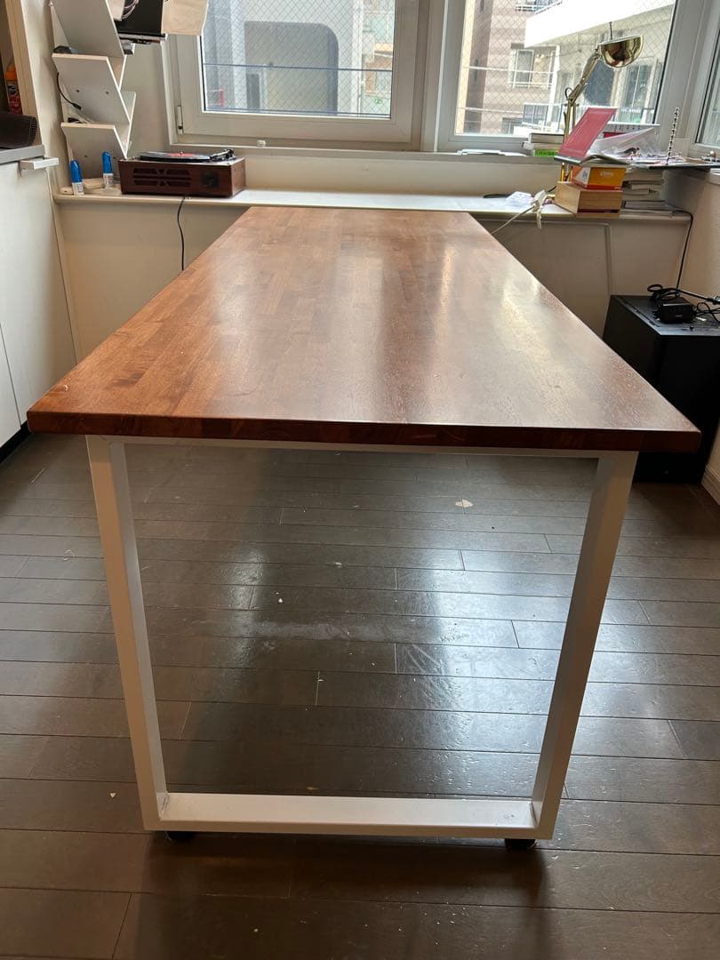 【値下げ！直渡可】KANADEMONO長机 / ラバーウッドブラウン180×70