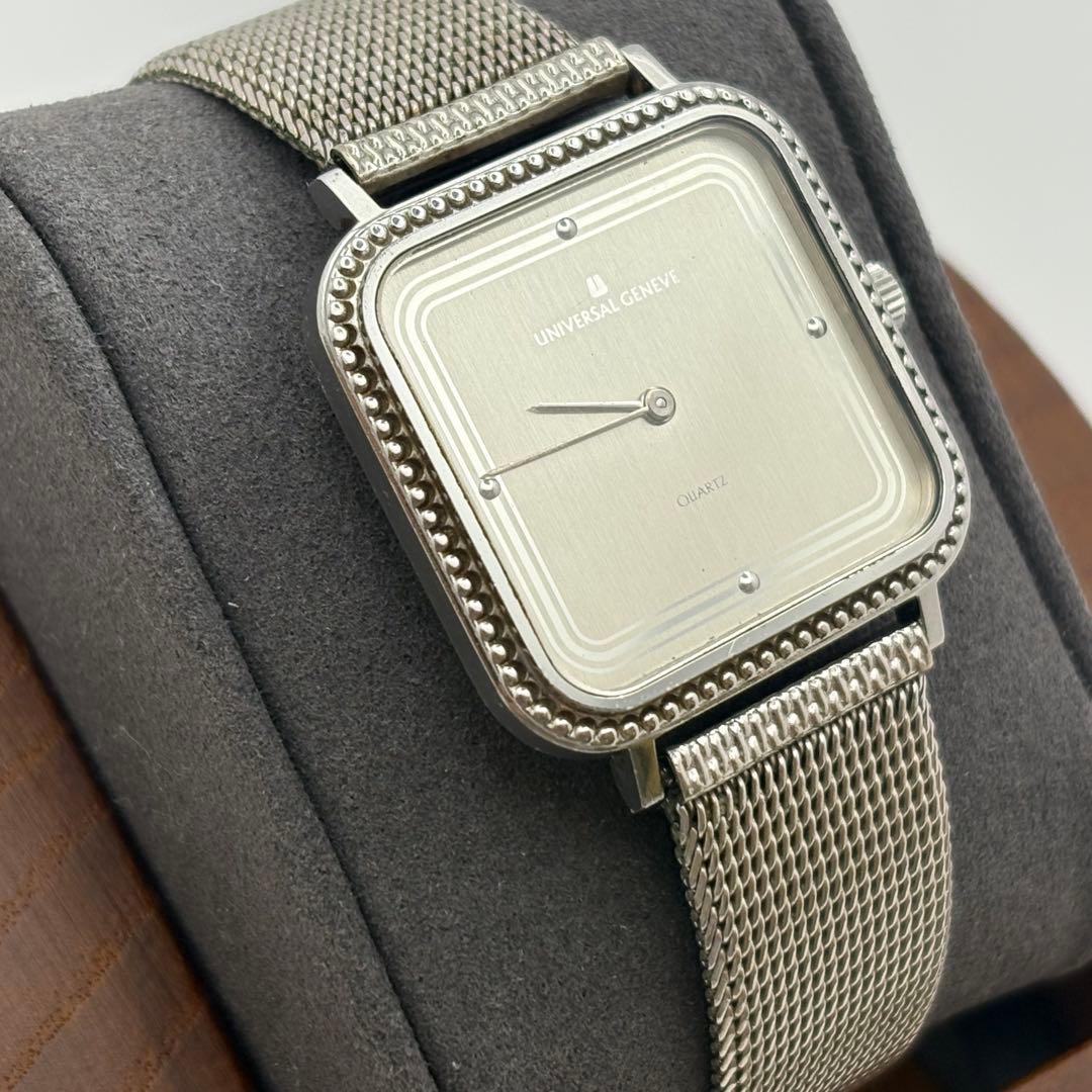 【超希少】ユニバーサルジュネーブ　クォーツ　美品　843203 シルバー