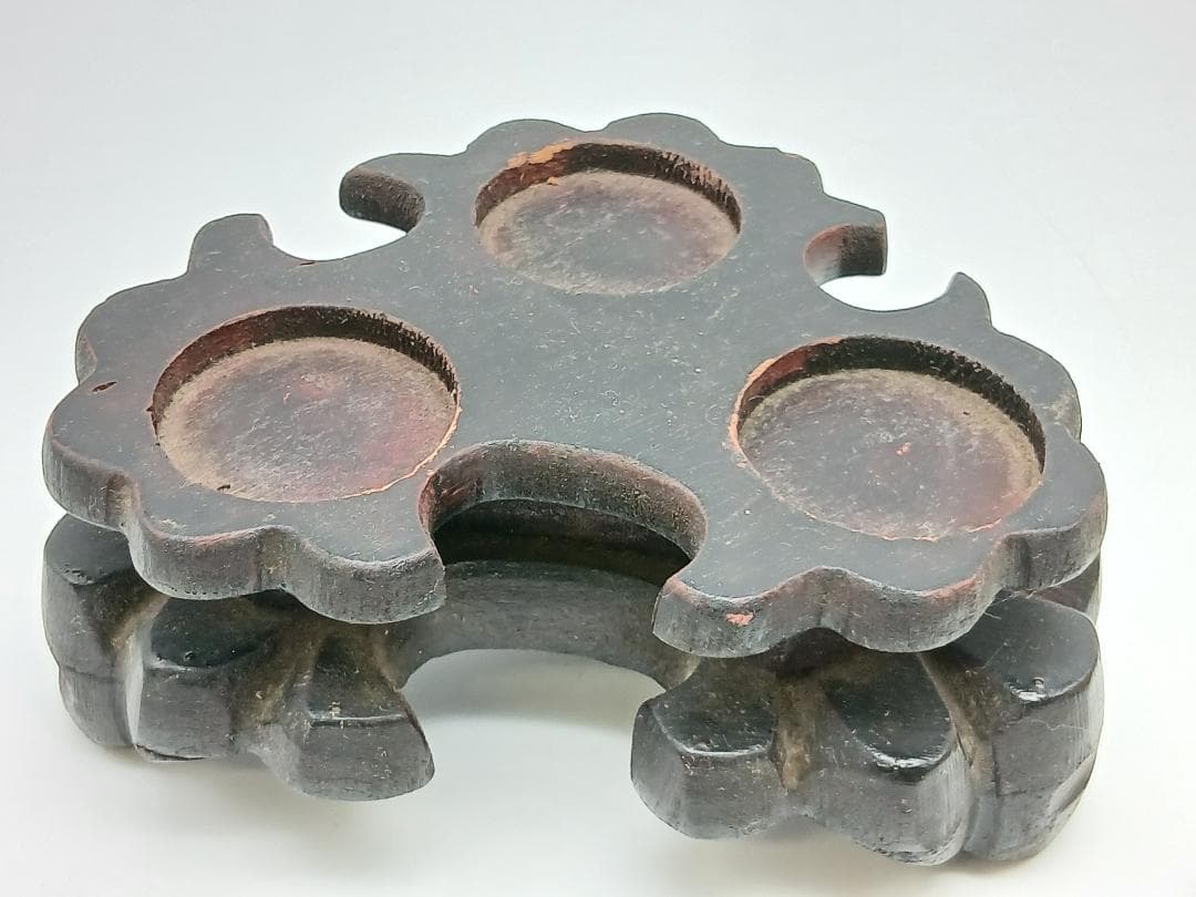 香炉　中国美術工芸　三つ足　獅子　龍　台付き