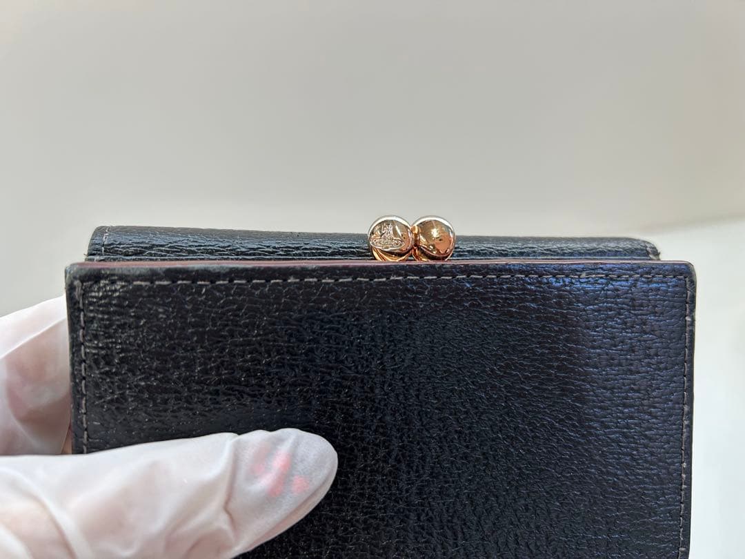 ① ヴィヴィアン ウエストウッド 財布 がま口 黒