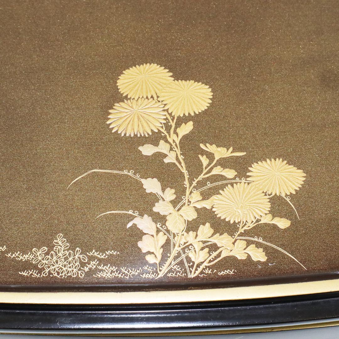 蒔絵 金彩 漆器 重箱 4段 梨地 岡持ち 木製 木箱付き