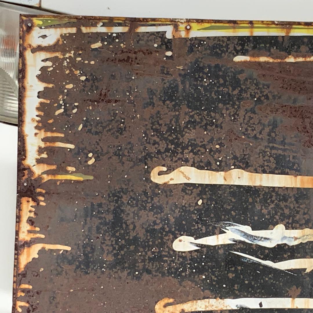 2062大型琺瑯看板【カクイわたカケイわた】ホーロー看板ホウロウ昭和レトロ