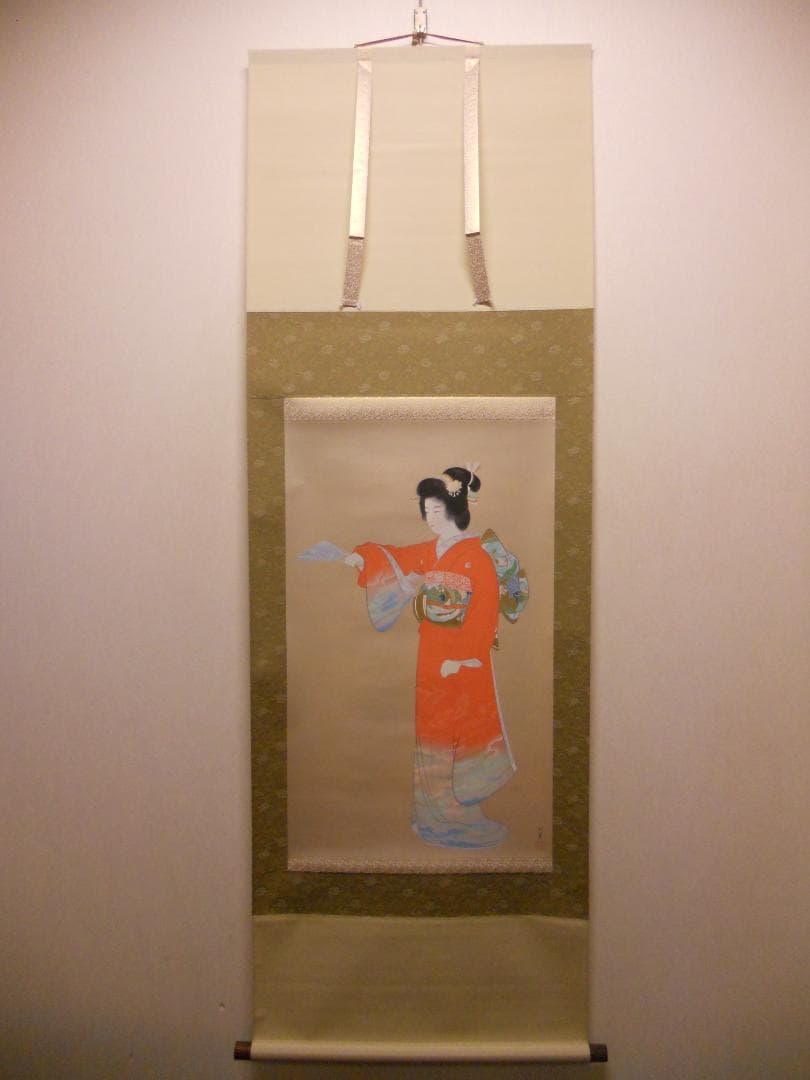 掛け軸 上村松園 『 序の舞 』 美人画 名品 複製 希少 新品