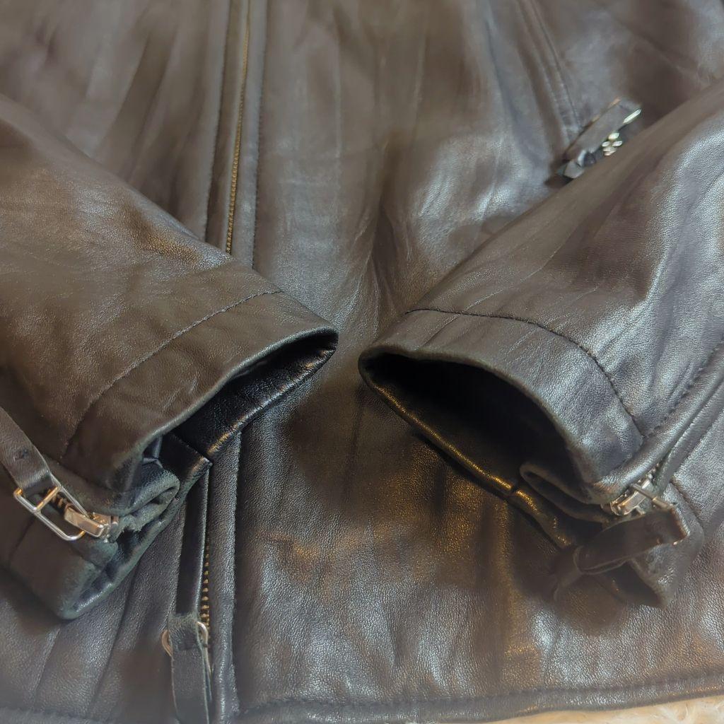 希少 OLD UNIQLO 廃盤旧モデル レザー ライダースジャケット LL