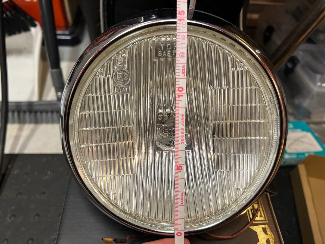 シビエ凹みヘッドライト/CIBIE バイク ヘッドライト ブラックケース