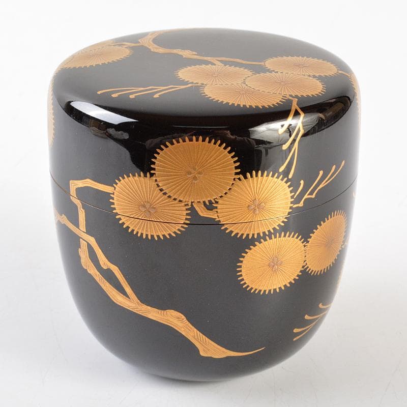 茶道具　平安表正(伊藤表正)作　中棗　共布　堀内宗完(兼中斎)　D　R7240