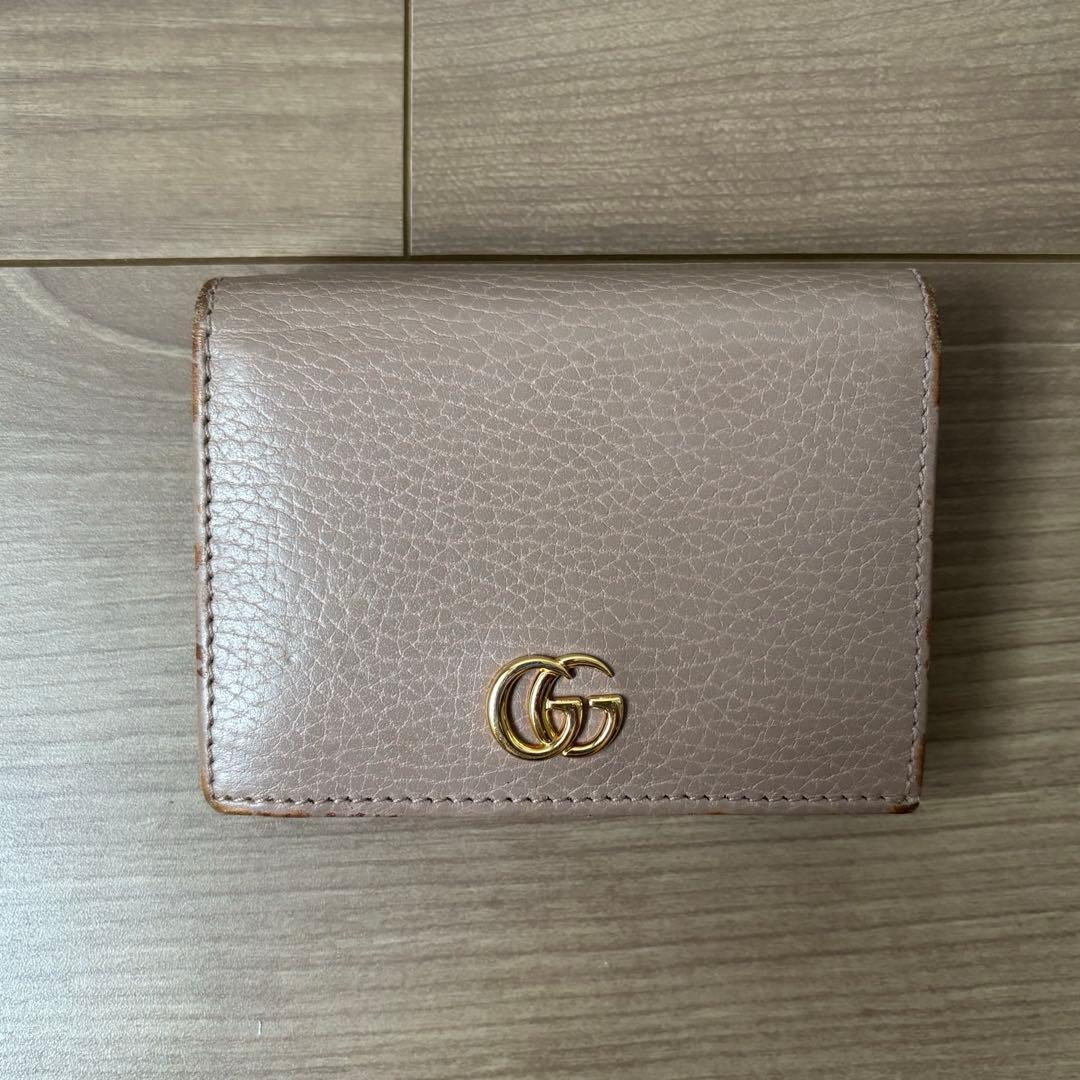 グッチ　ダブルGウォレット　二つ折り財布　レディース