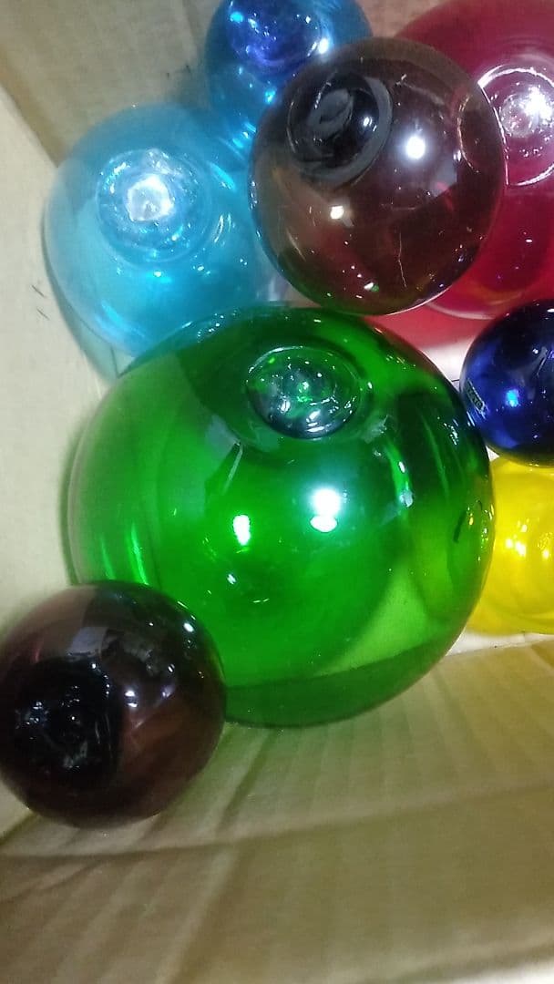 カラフルガラス玉コレクション 11個アンティーク