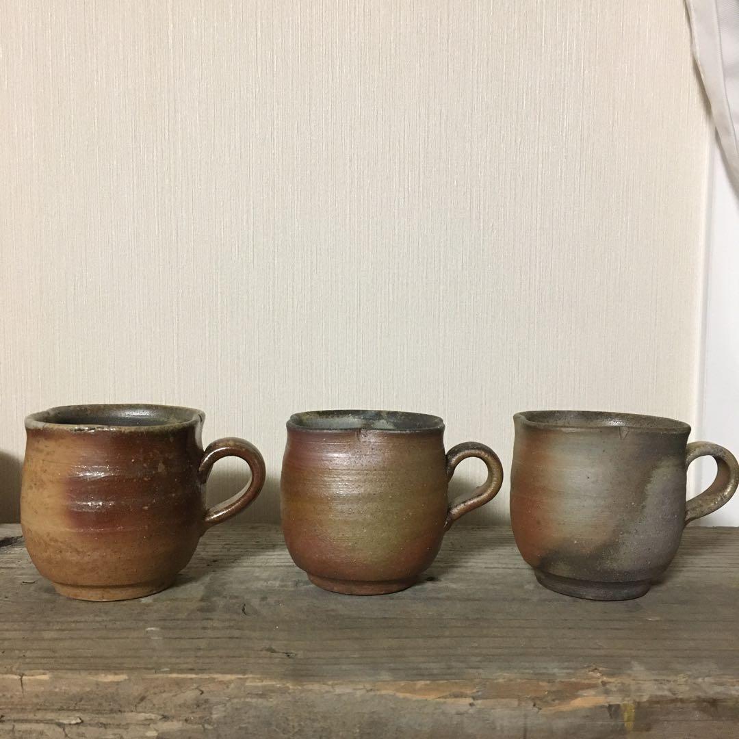 備前焼　マグカップ　大平一誠造