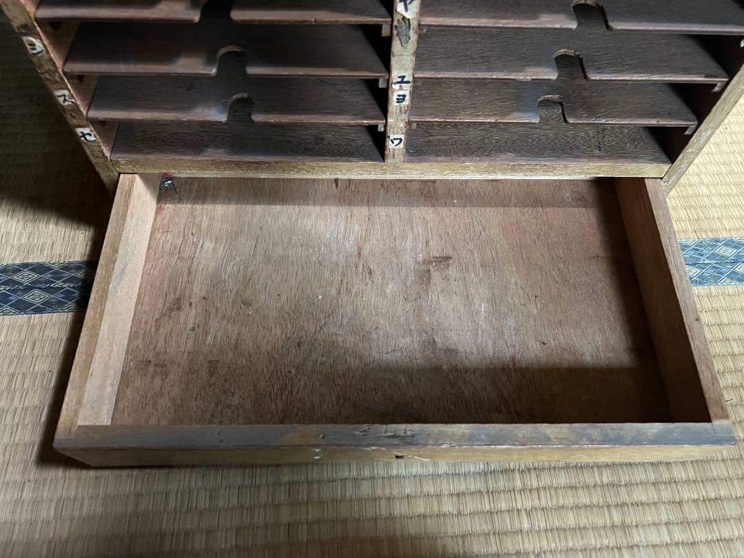 【O-1584】カルテ棚 書類棚 病院 診療所 昭和レトロ アンティーク 古道具