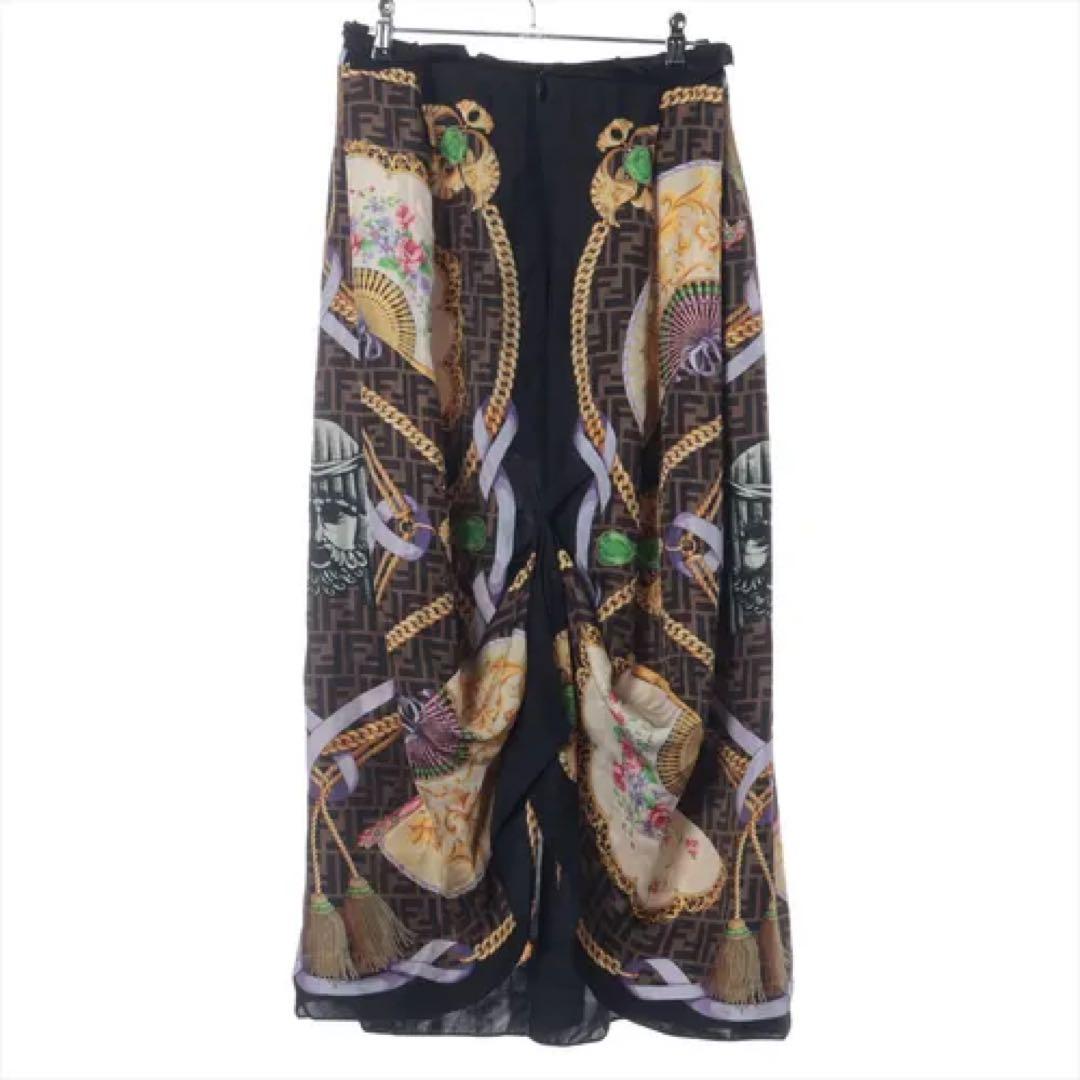 FENDI×VERSACE FENDACE シルクスカート メデューサ ズッカ