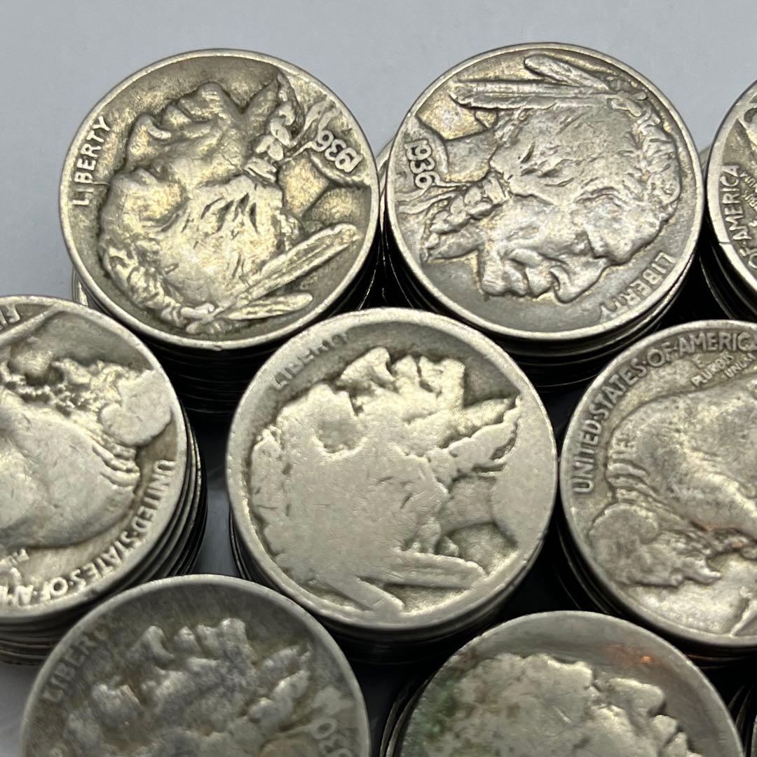 アメリカ 硬貨 バッファローニッケル インディアン 5セント 100枚セット