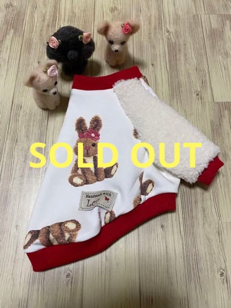 犬服  ラグラン(Ｓ)   ꒡̈⃝Lily꒡̈⃝ハンドメイド   2023うさぎ