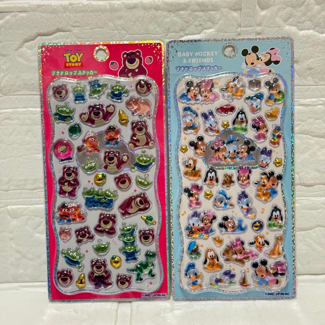 【正規品】プチドロップステッカー　4種　ディズニー
