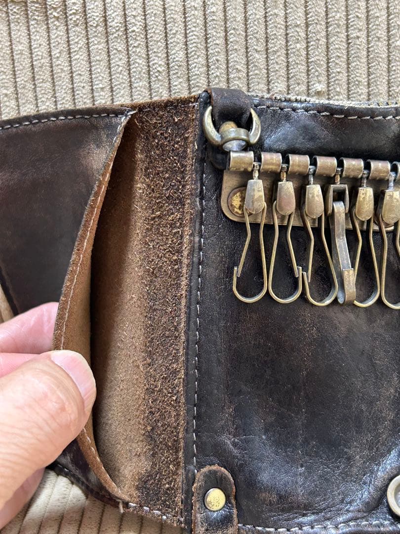 レア　ダブルアールエル　RRL 90s レザーキーケース　ケース　カード