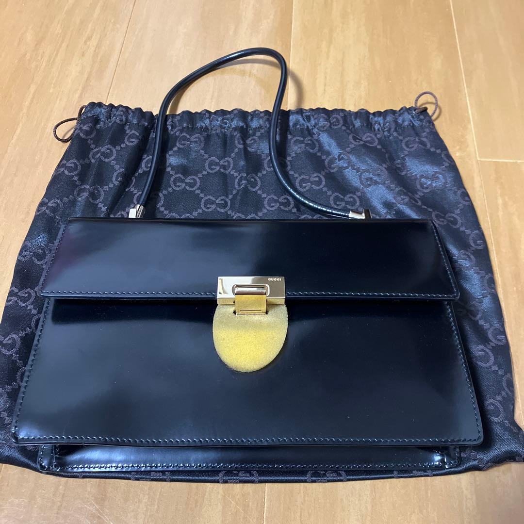GUCCI 黒 ハンドバッグ 保存袋付き