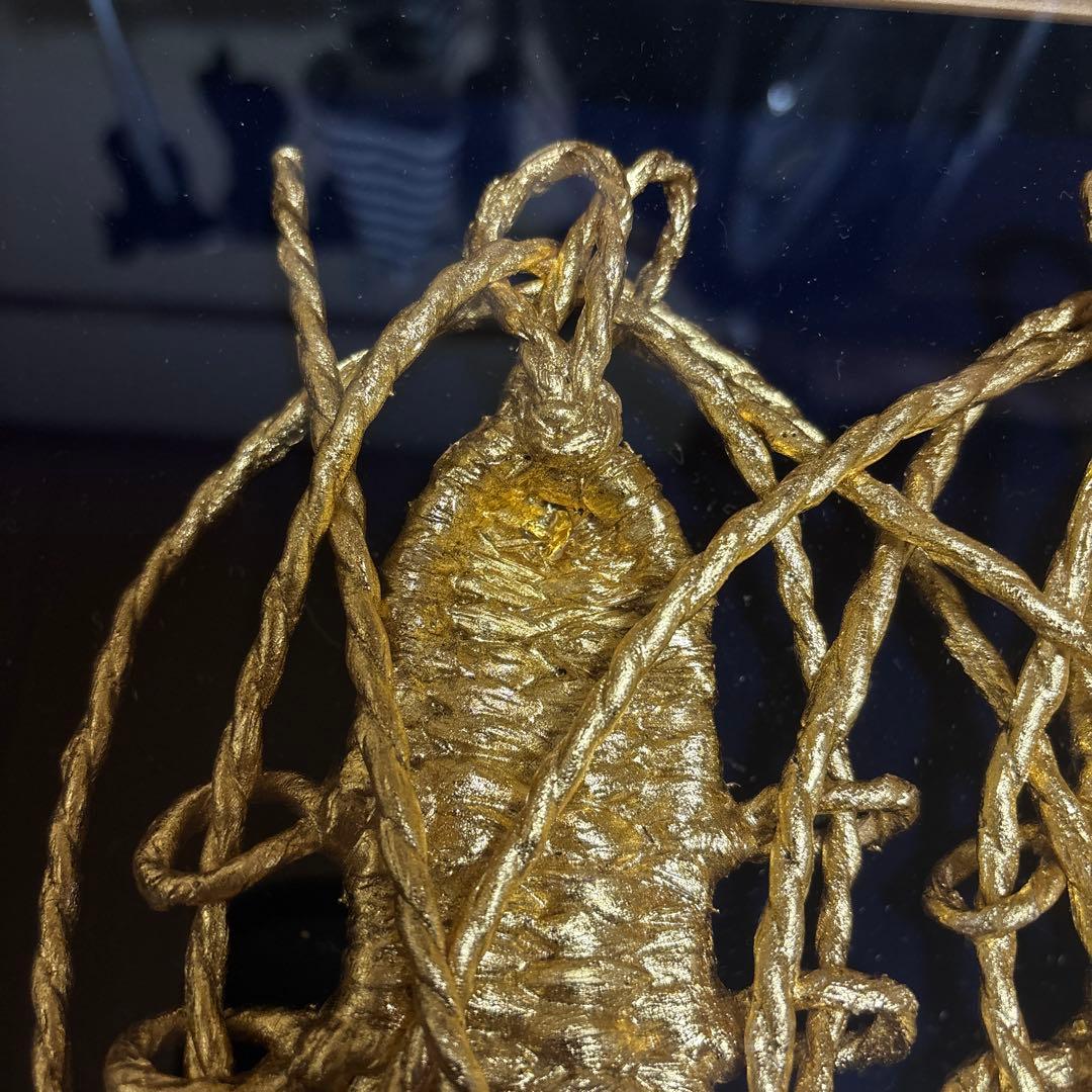 美品 金のわらじ(純金箔)99.99 縁起物 純金