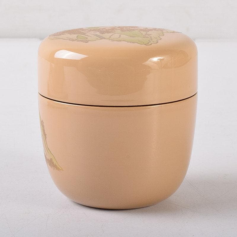 2216 中村宗哲作白漆　山水蒔絵　中棗　共布　鵬雲斎極め箱　MR8145