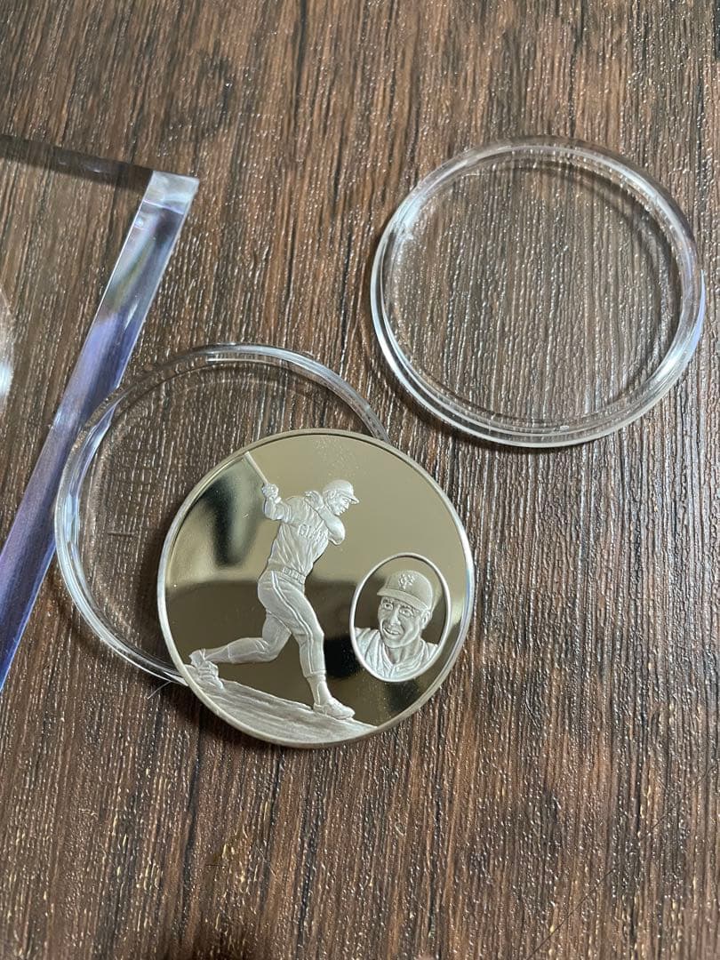 王貞治　ホームラン通算800号公式記念　銀製プルーフ品質