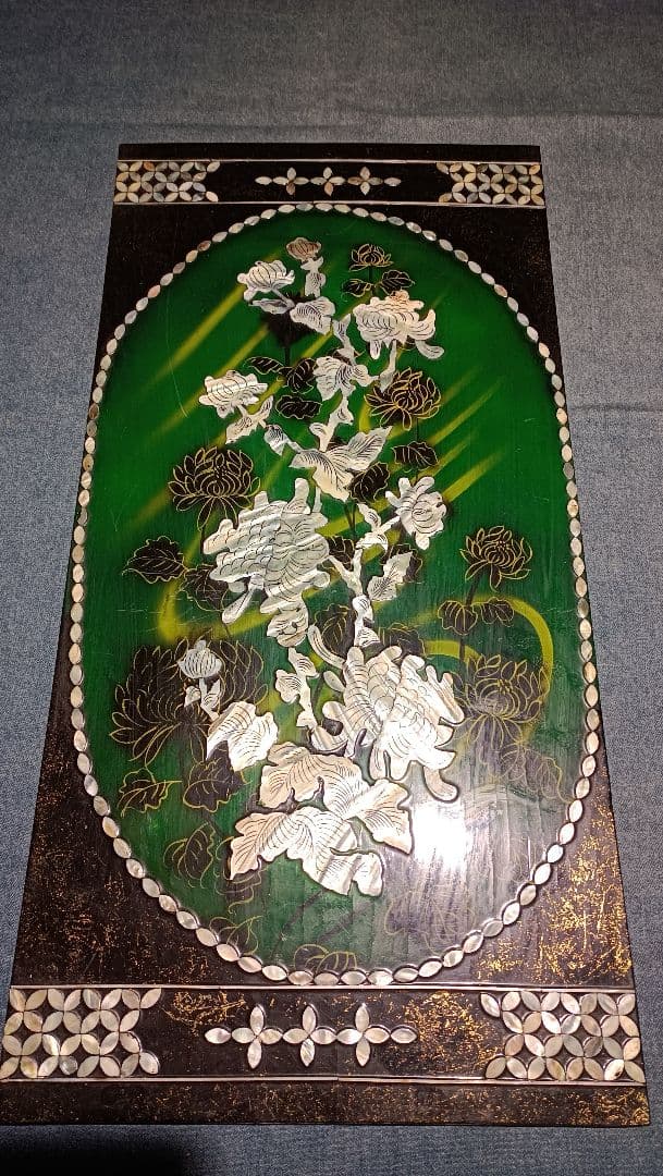 螺鈿細工　壁掛けパネル　4枚セット