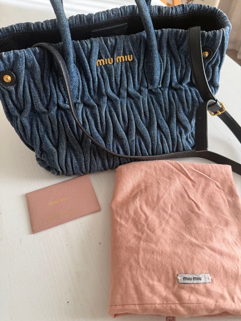 miu miu デニムショルダーバッグ