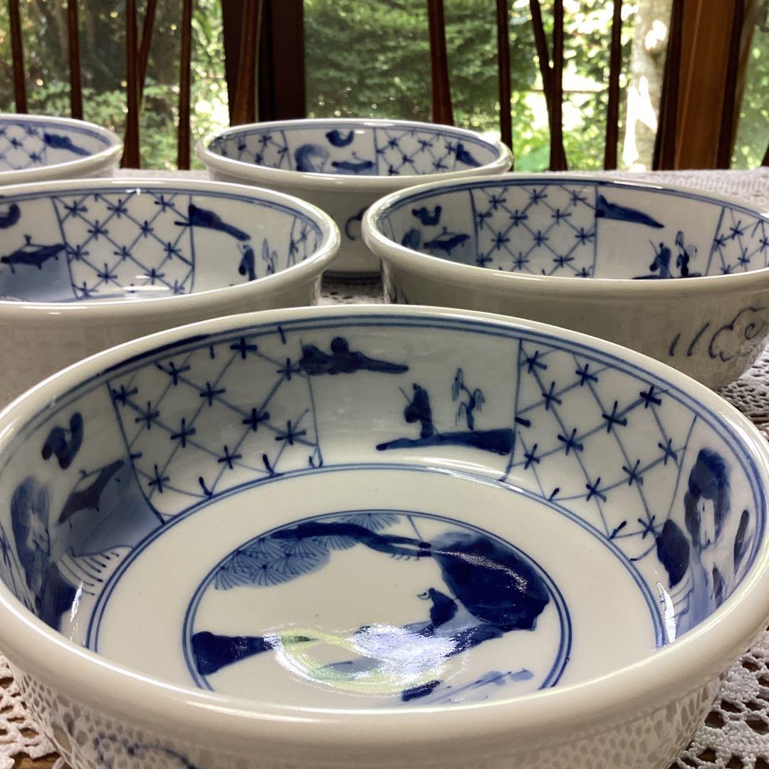 k5 呉須　鉢　10入り　昭和