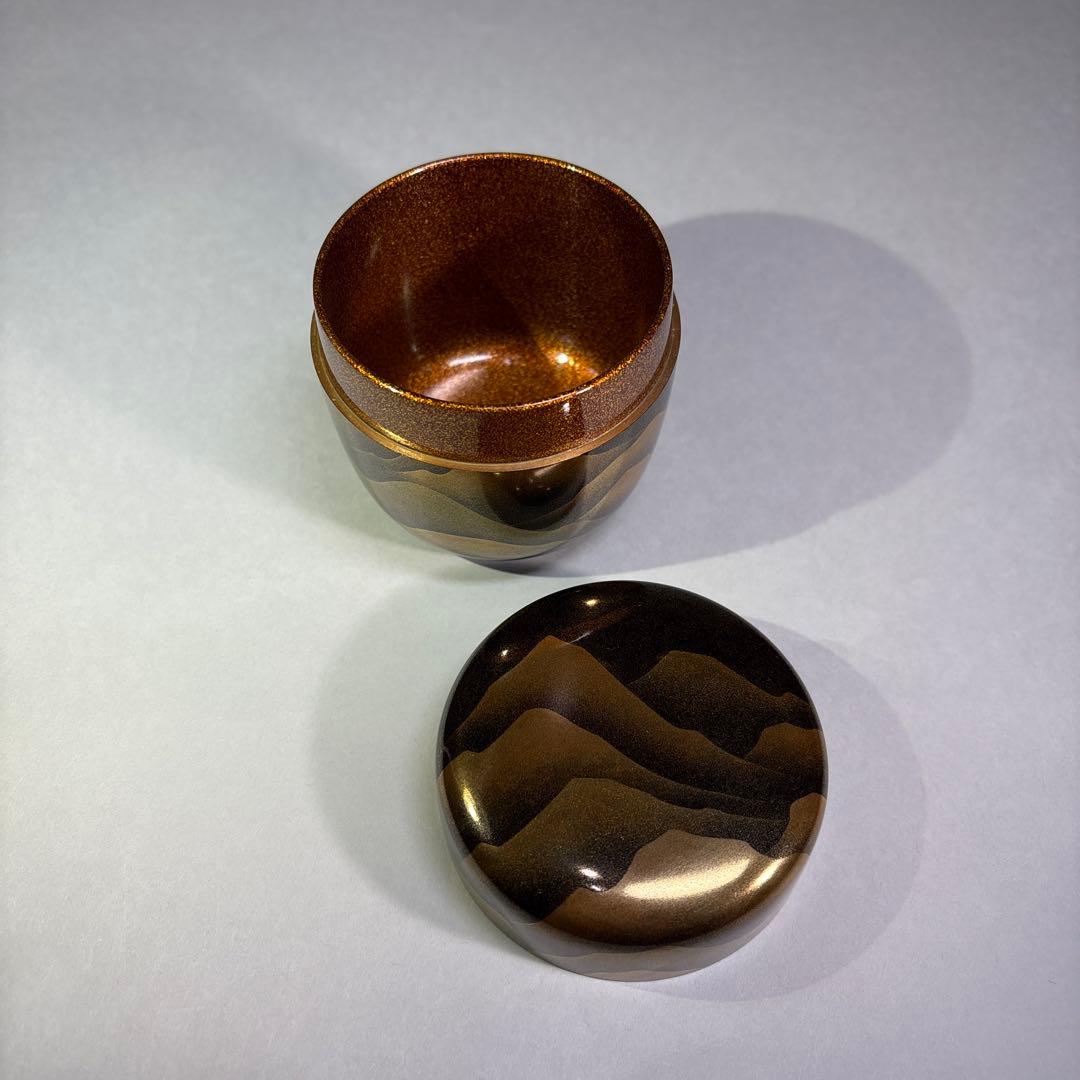 田村一舟　研出遠山　大棗 内梨地(桐箱入)