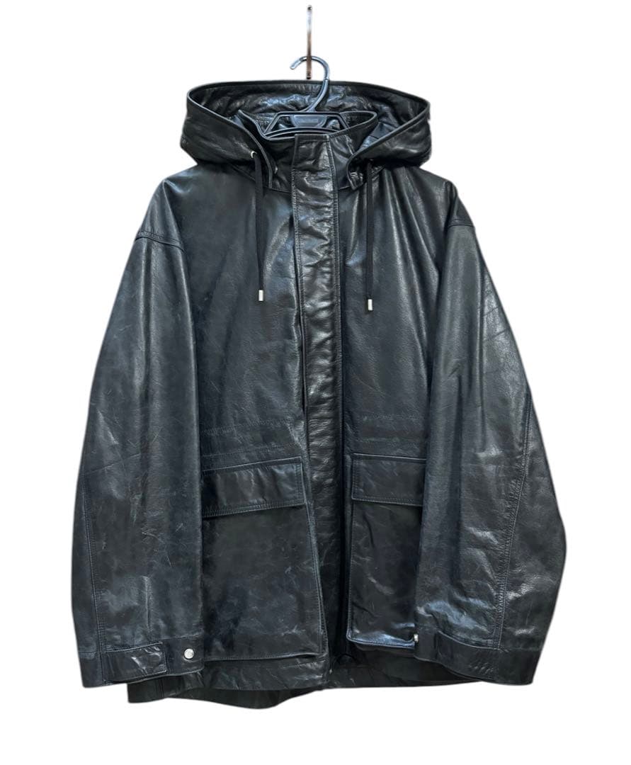 MAISON SPECIAL ブラックレザーライダースジャケット