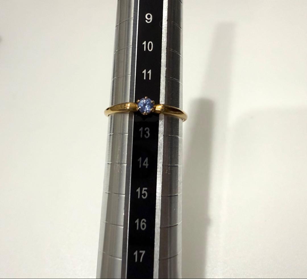 4°C k18 石付き12号リング