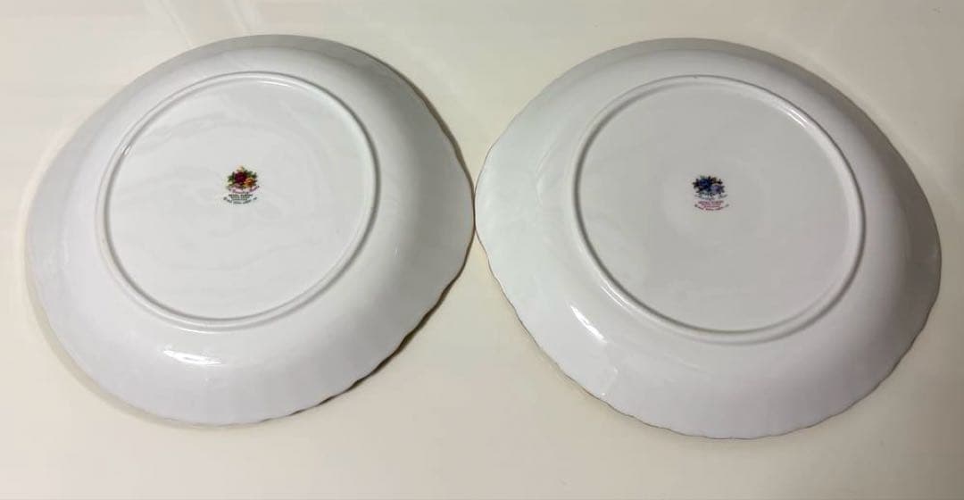 ビンテージ❤︎ロイヤルアルバート❤︎オールドカントリーローズ❤︎赤&青薔薇柄❤︎大皿2枚