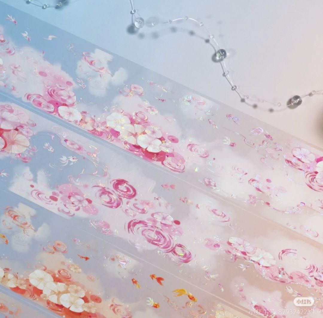 切売 1024★ 海外 マスキングテープ マステ PET 装飾 花 贝壳光