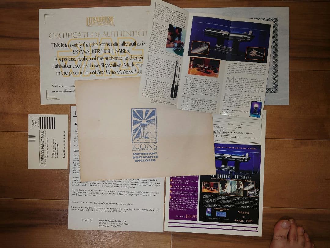 ライトセーバー　レプリカ　スター・ウォーズ　ルーク　icons社 1040/1万