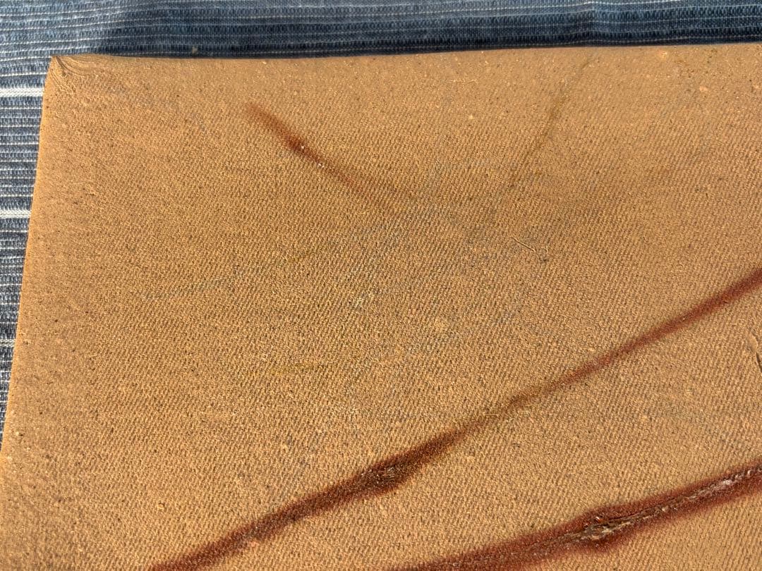 「見附文雄」備前焼ひだすき　平皿　陶印有り