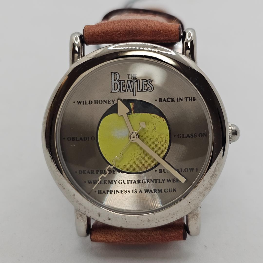 【希少】THE BEATLES アップル・コア 腕時計 ギター型ウッドケース付き