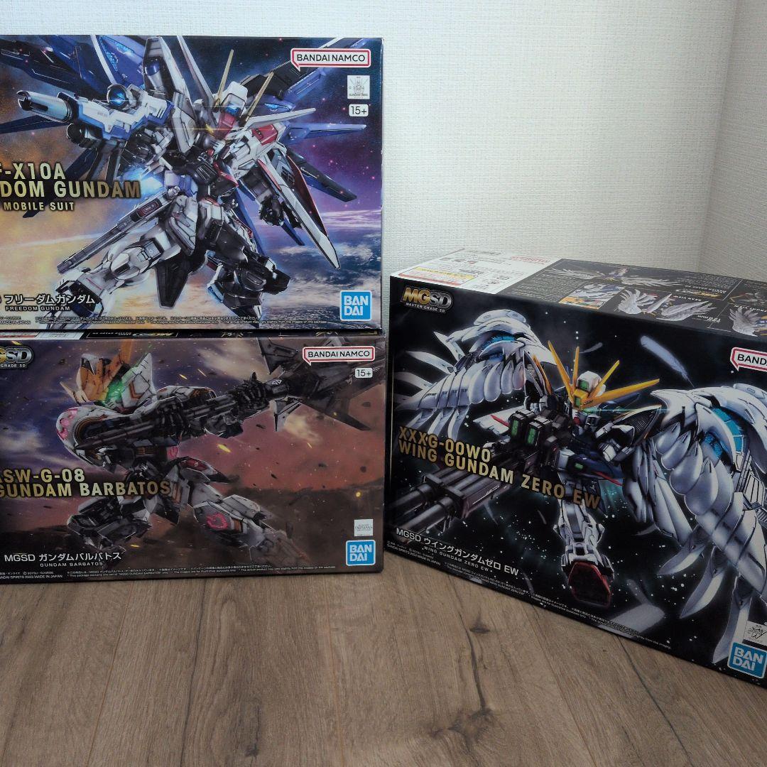 MGSD フリーダム　ウイングガンダムゼロ EW バルバトス　3点セット