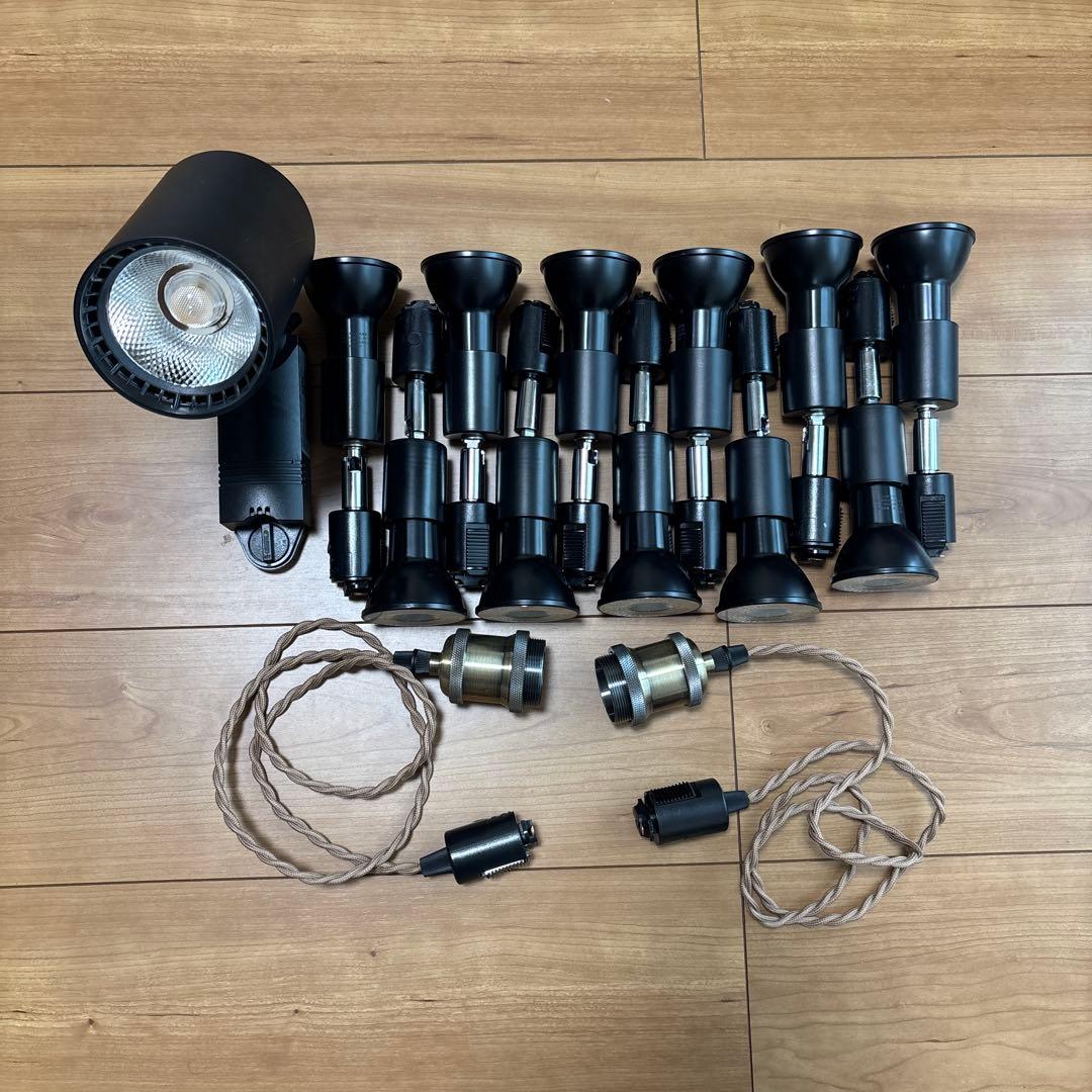 ダクトレール用 LEDスポットライト 14点セット 　ST-RL18W 電球