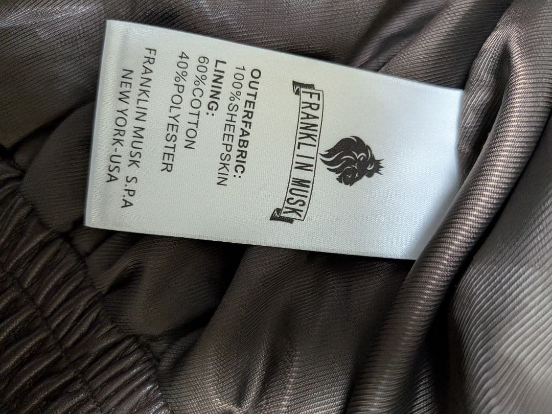 新品未使用 FRANKLIN MUSK 本革 シープスキン レザージャケット 羊