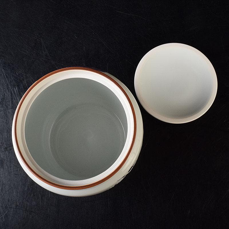 茶道具　京焼　二代　手塚玉堂作　白磁紫彩　竜車文　水指　共布共箱　V　R8716