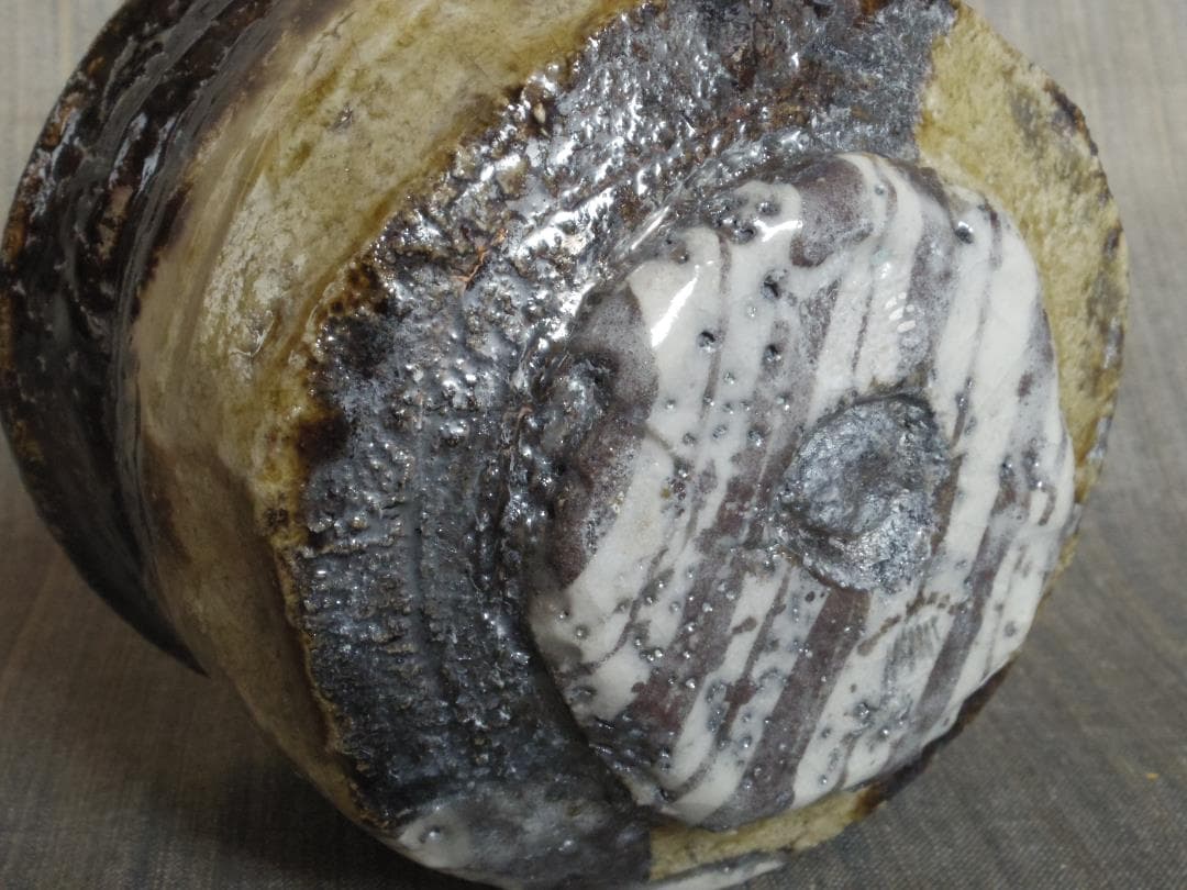 希少作★アロンサイス★引き出し黒茶碗★共箱・共布付