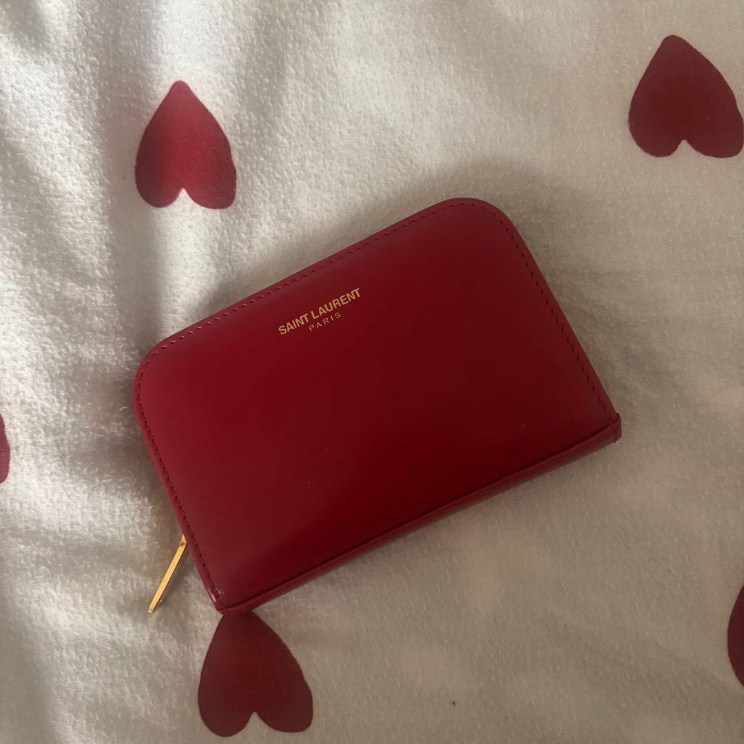 SAINT LAURENT ケース ワインレッド