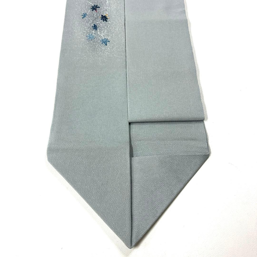 専用帯4605●人間国宝 友禅作家 羽田登喜男 高級正絹名古屋仕立て名古屋帯鴛鴦