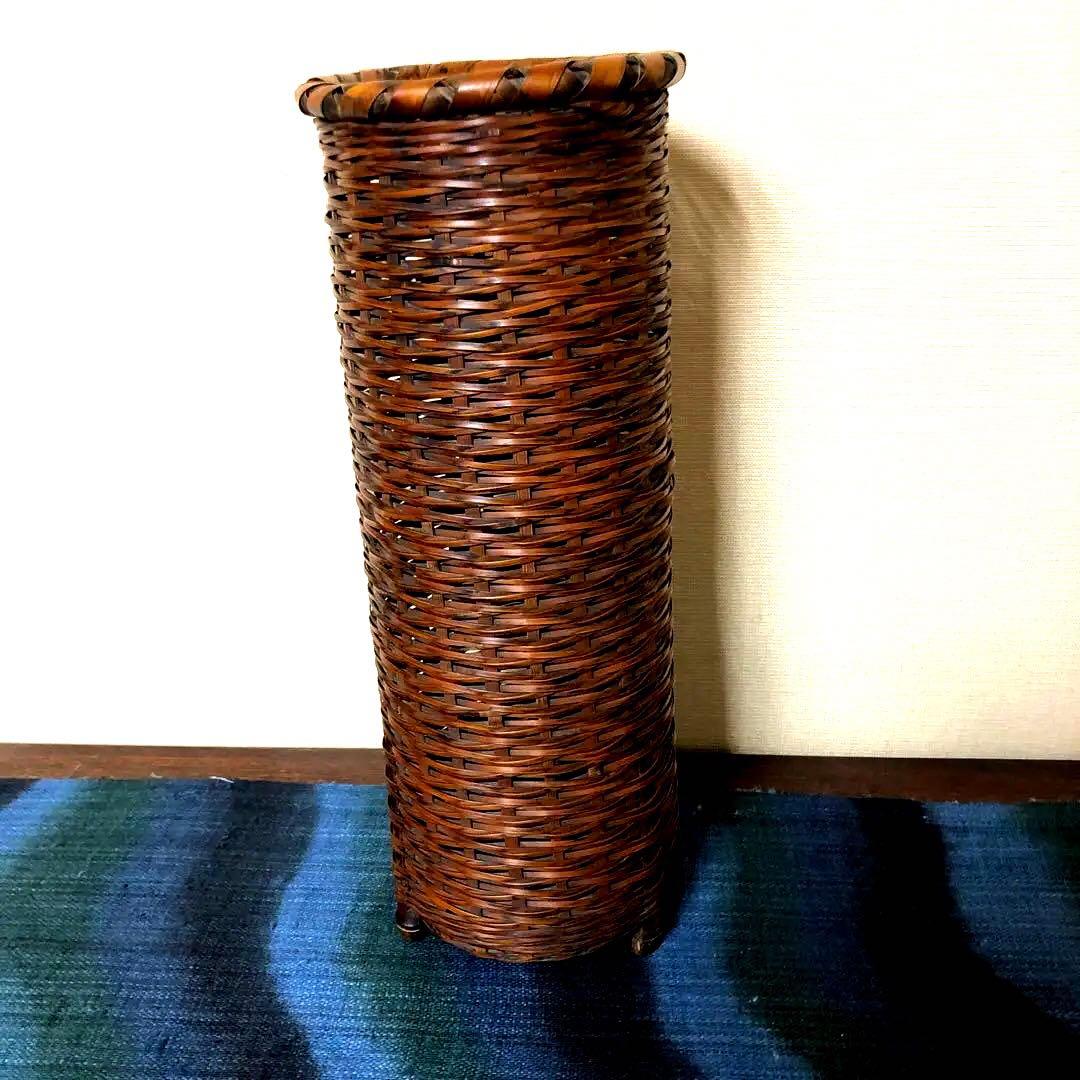 民藝　竹工芸品　花入れ　花籠　竹細工