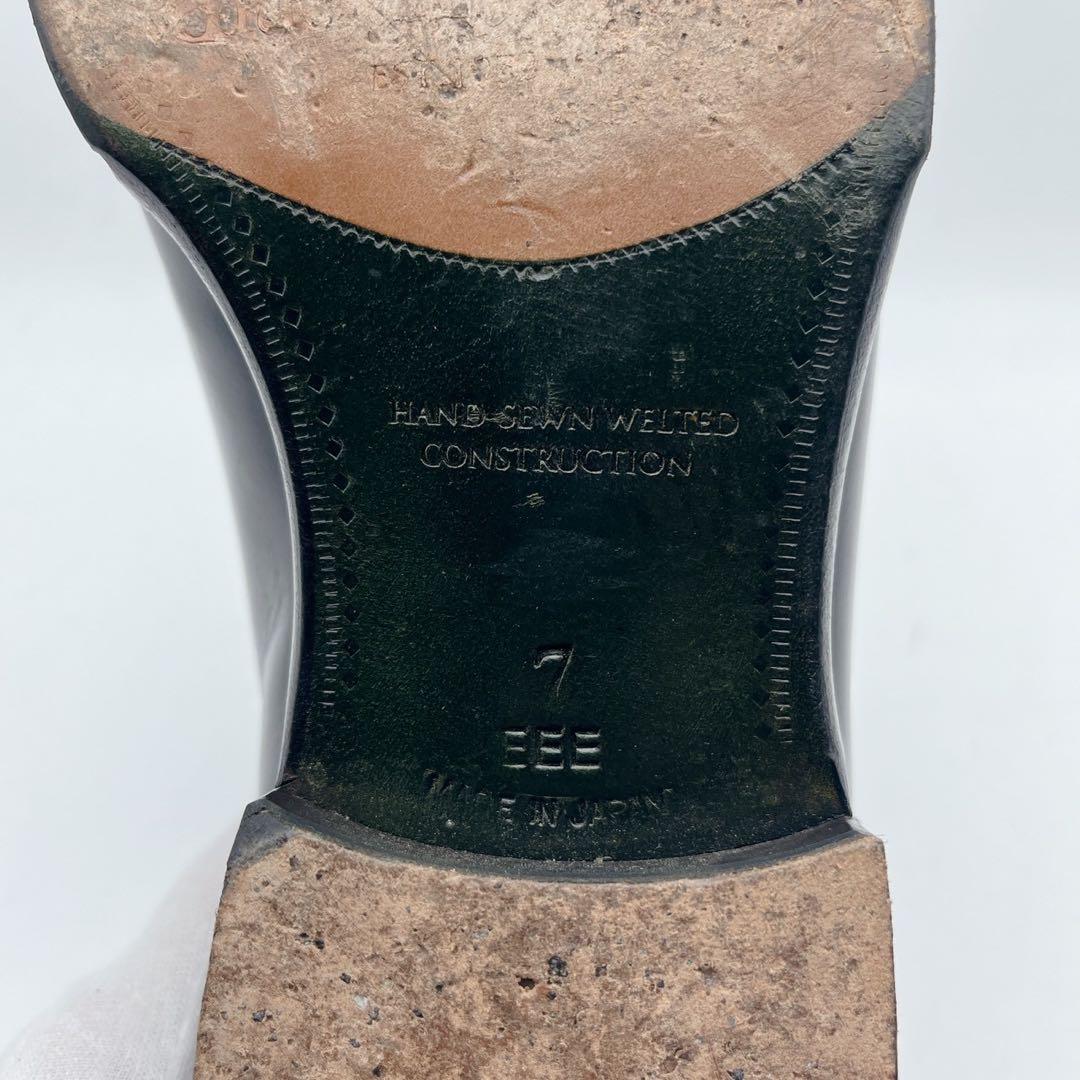 美品✨ユニオンインペリアル U1108 パンチドキャップ ブローグ 黒 25cm