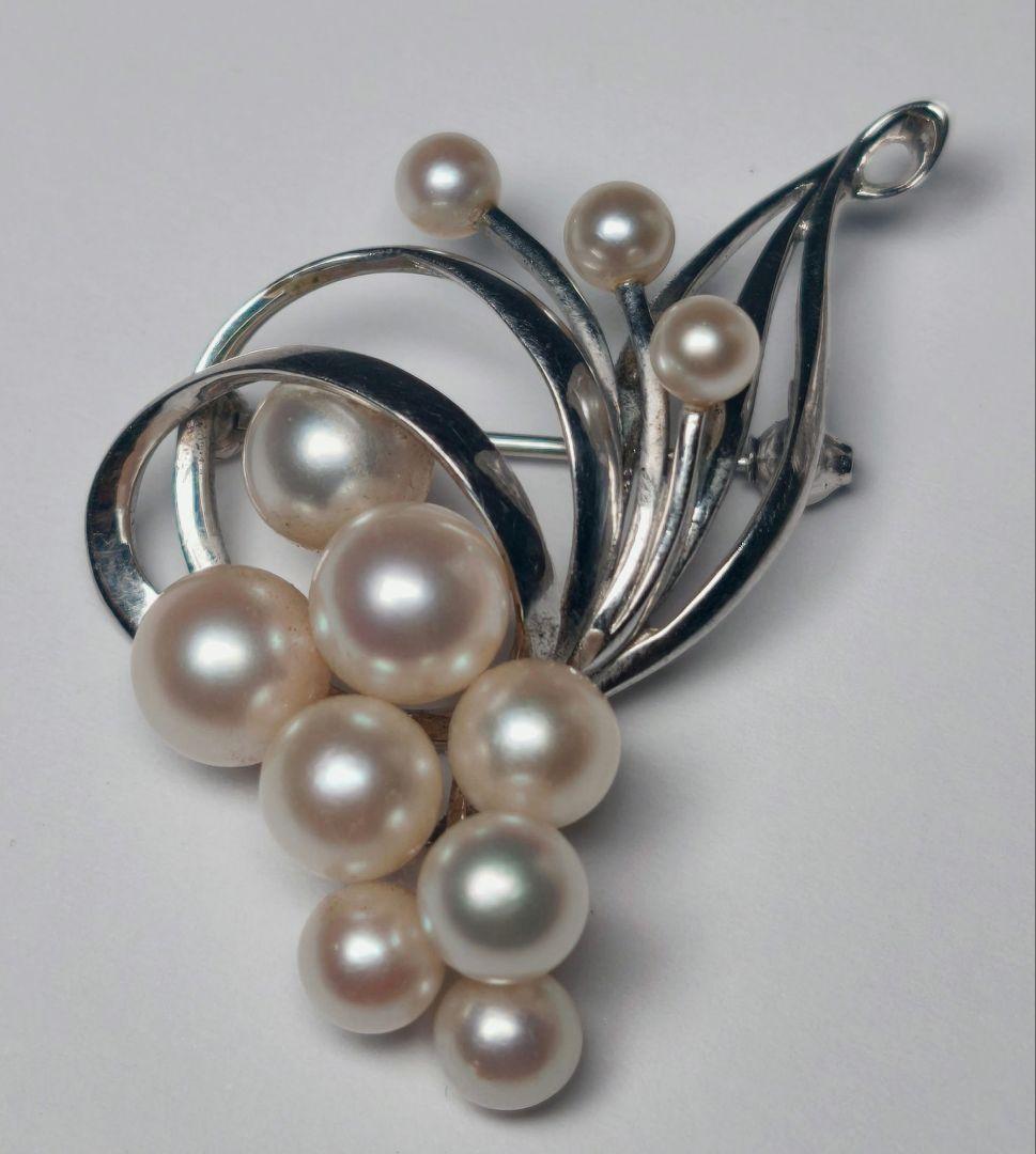 【美品 最高級!!】ミキモト ブローチ パール フォーマル 11珠 皇室御用達