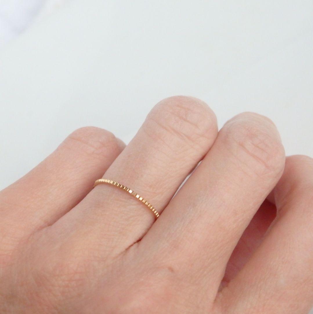 chika　k18リング　チェーンリング　ベネチアンチェーン　つけっぱなし