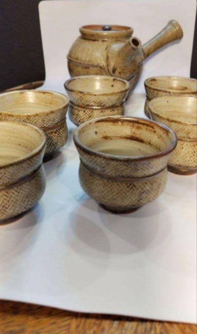 人間国宝島岡達三の象嵌縄文煎茶器、特別価格で！